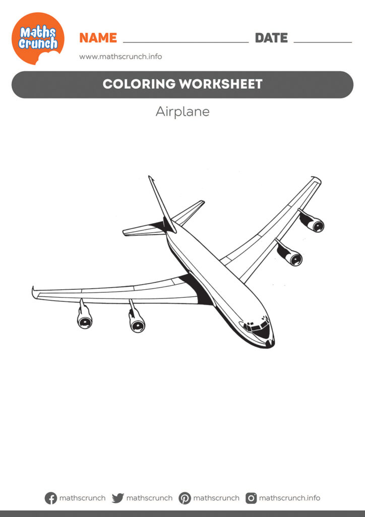 airplane coloring page