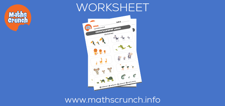 Circle the biggest animal - Worksheet for kids