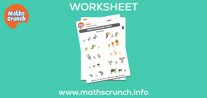 Circle the smallest animal - Worksheet for kids