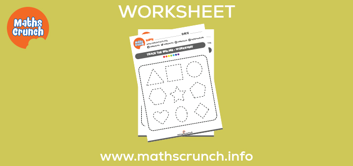 Tracing shapes worksheet for kids