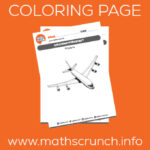 Airplane Coloring Page Worksheet for Kids