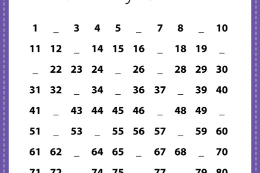 Number worksheets