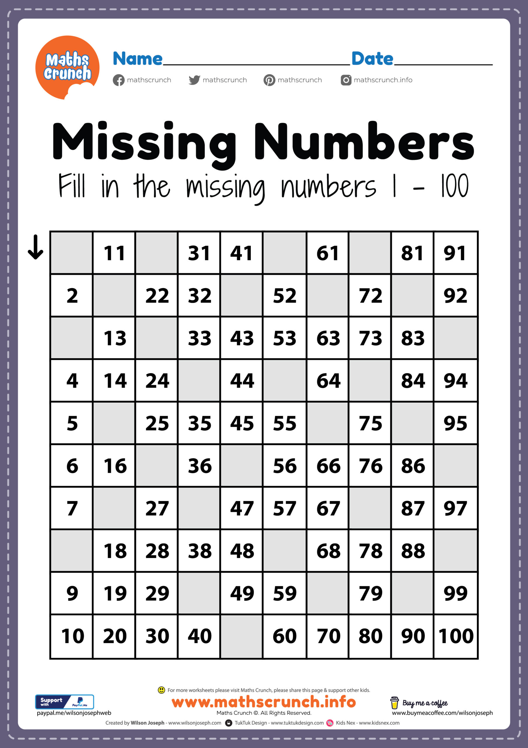 Number Activity For Preschool Worksheets