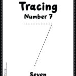 Tracing Number 7 Worksheet