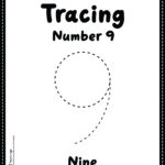 Tracing Number 9 Worksheet
