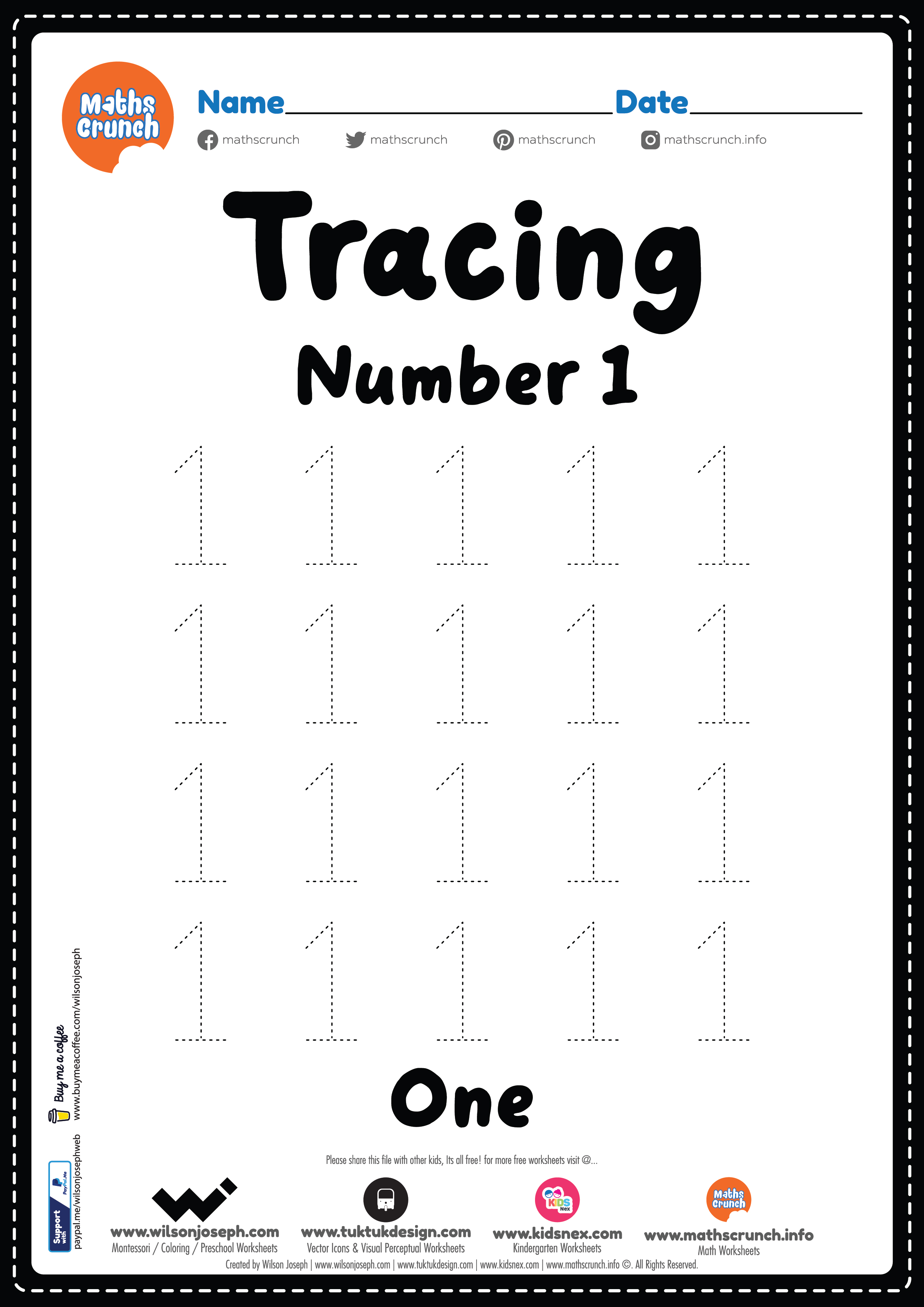 preschool-number-1-worksheets