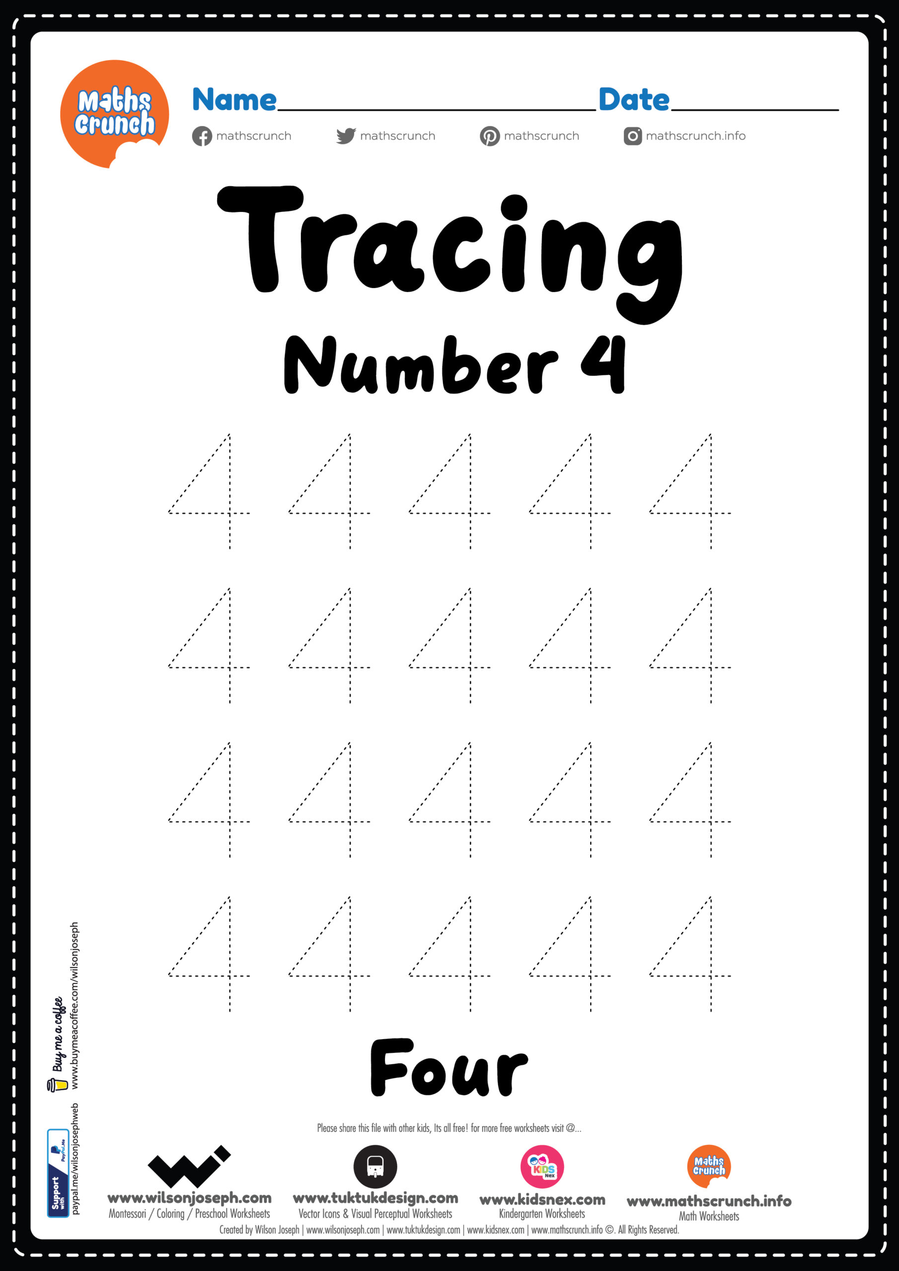 Tracing Number 4