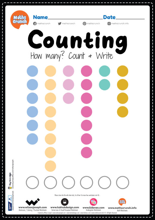 Math Counting Worksheet