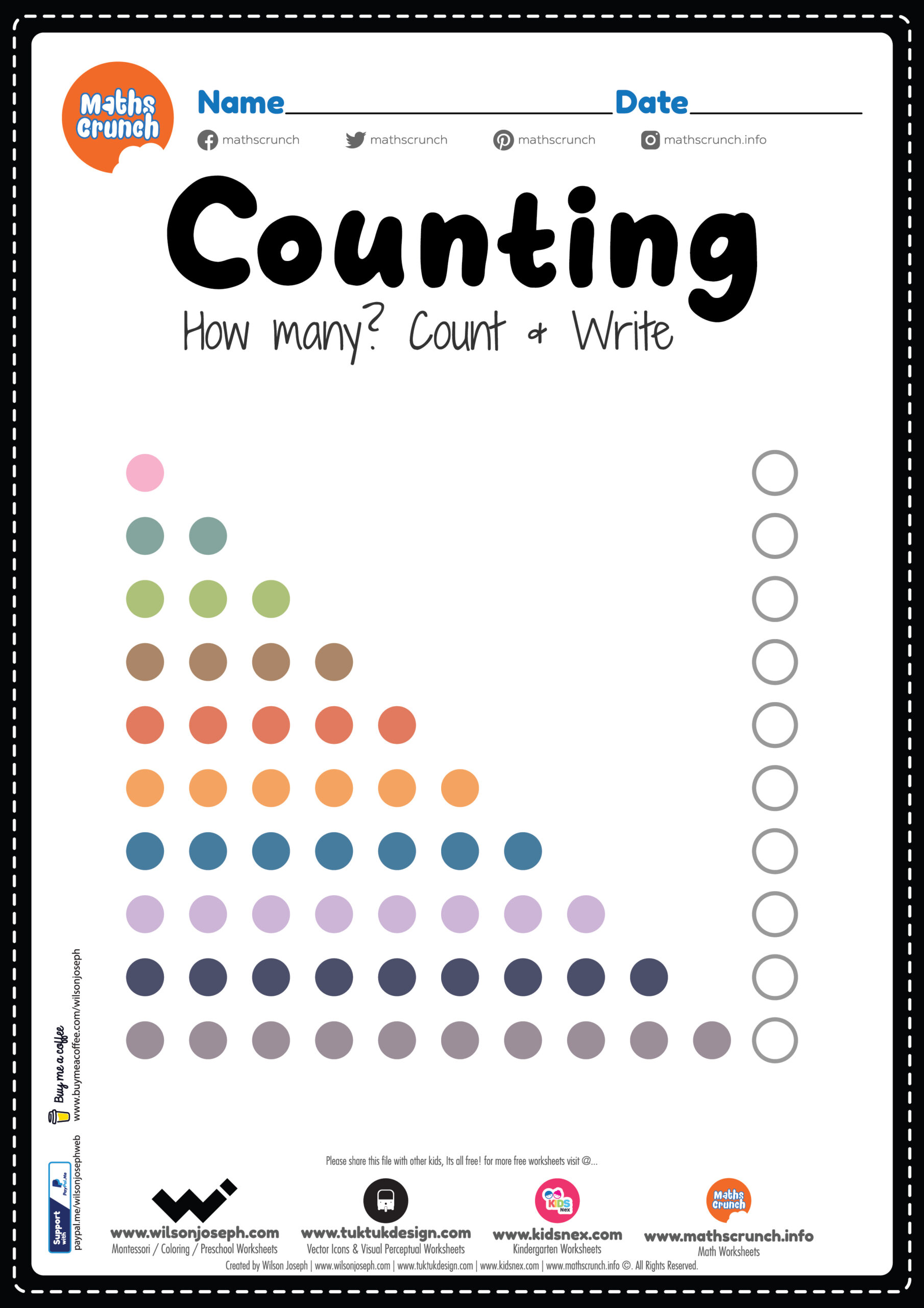 nursery math counting worksheet free printable pdf for kids